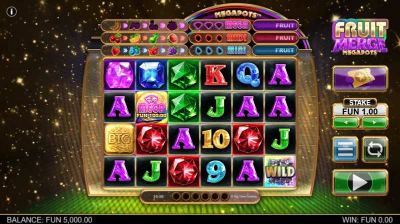 Fruit Merge Megapots - general view of the reels
